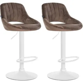 CLP Barhocker Milet 85 x 47 x 48 cm Braun/Weiß
