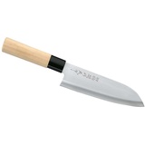 Herbertz Japanisches Kochmesser, Santoku, beidseitg geschliffen, Holzgriff, hochwertiges Küchenmesser, scharfes Profi-Kochmesser