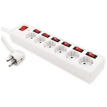 McPower Steckdosenleiste 1,5 m Weiß 6 St.