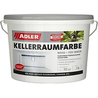 ADLER Kellerraumfarbe - weiße, geruchsneutrale Silikatfarbe - 14kg - ohne Lösemittel, Weichmacher und Konservierungsmittel