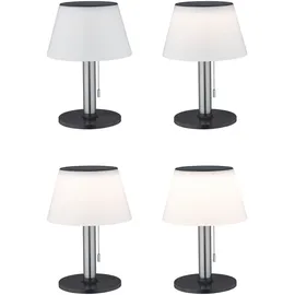 Paulmann Außenleuchte Edelstahl 30,9 cm inkl. Akku dimmbar IP44 silber