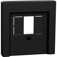 Merten Zentralplatte für TAE/Audio/USB, schwarz matt
