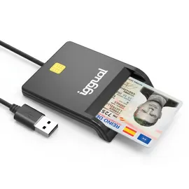 IGGUAL DNI SIP Kartenleser USB 2.0 schwarz
