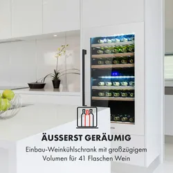 Klarstein Vinsider 41D Built-In Duo Quartz Edition  Weinkühlschrank Einbaugerät Weiß