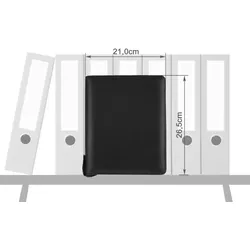 Bind Terminkalender A5 (21x26cm) Terminplaner Leder schwarz mit Kalender 2025