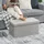 Homcom Truhenbank Hellgrau 76 x 38 x 38 cm