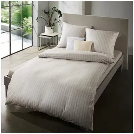 FLEURESSE Aveiro Gestreift Grau 135 x 200 cm + 80 x 80 cm