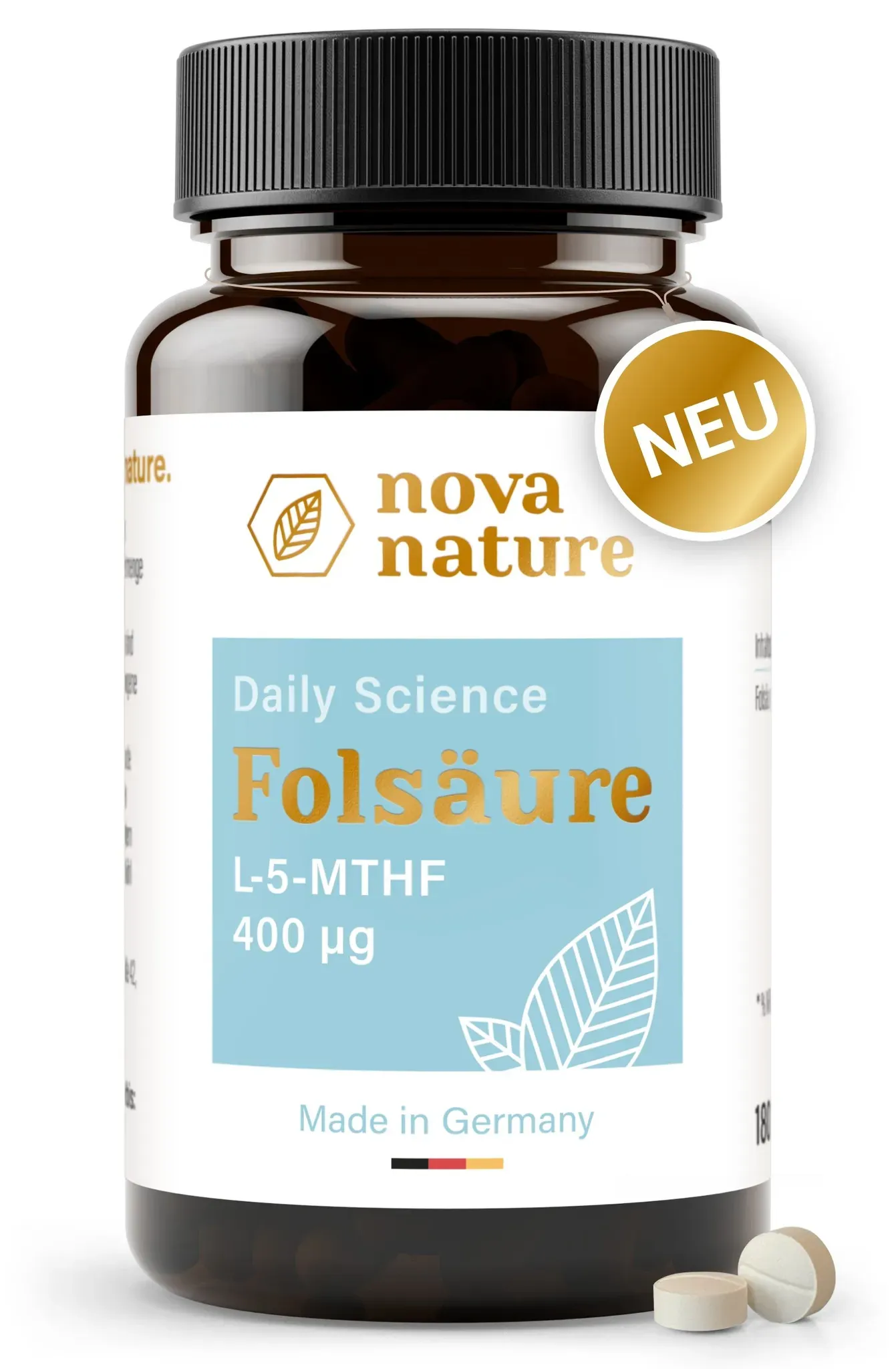 Folsäure bioaktiv - von NovaNature® Tabletten 180 St