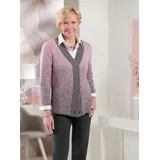 Witt Weiden Strickjacke in mauve-anthrazit-gemustert | Gr.: 48