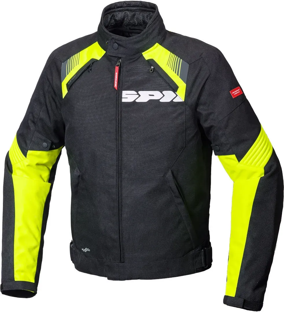 Spidi Flash Evo H2Out Motorrad Textiljacke, schwarz-gelb, Größe M für Männer