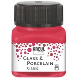 Kreul 16206 - Glass & Porcelain Classic karminrot, 20 ml Glas, brillante Glas- und Porzellanmalfarbe auf Wasserbasis, schnelltrocknend, deckend