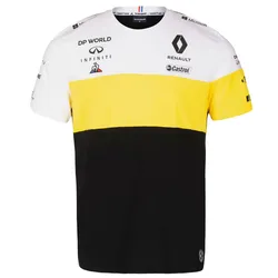 Le Coq Sportif Fomel 1 F1 Renault Kinder T-Shirt Kurzarm-Shirt Baumwoll-Shirt 2010982 Schwarz/Weiß/Gelb - 116