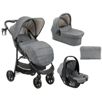 KIKKABOO Kombikinderwagen 3 in 1 Selina Autositz Adapter Babywanne