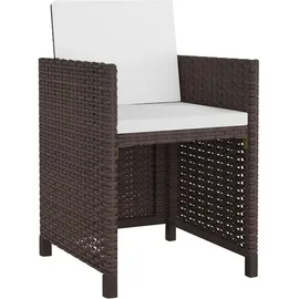 vidaXL Garten-Essgruppe 5-tlg. Tisch 109 x 109 cm braun