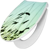 Banjado Premium Toilettendeckel Mit Absenkautomatik WC-Sitz Soft Close Hygienischer Klodeckel Duroplast Mit Motiv Gräser