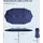 Songmics Doppelsonnenschirm 460 x 270 cm Blau