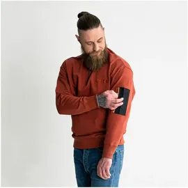 Stier Oversized Zip Sweater Functional Pocket organic cotton XL Deep Red