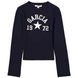 garcia de la cruz Garcia Mädchen Langarmshirt, Größe:164/170, Farbe:Liberty Blue - 164-170