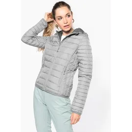 Kariban Leichte Damen-Steppjacke mit Kapuze - Grün - S