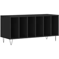 vidaXL Plattenschrank 100 x 38 x 48 cm Schwarz