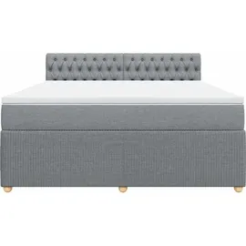 vidaXL Boxspringbett 180 x 200 cm Hellgrau