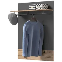 inn.furn Garderobenpaneel Tomaso 90 x 117 x 25 cm Grau