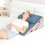 AMUFJJ Keilkissen Bett Lesekissen 80 cm langes Keilkissen, Bettkeil für Schlafen bei saurem Reflux/Unterstützung der Rücken- und Taillenpartie, Kissenkeile für Senioren/Erwachsene/Schwangere