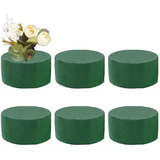 6/12 Stück Steckschaum Set, Blumensteckschaum Zylinder, Steckschaum Rund Schneidbar Nasssteckschaum, Steckschaum Für Frischblumen, Blumengestecke Steckschwamm Zum Basteln, Hochzeit Deko