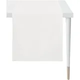 APELT Tischläufer Basic 4362 45x135 cm | weiß - weiß
