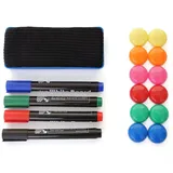MCW Whiteboard Zubehör MCW-C93, Memoboard-Set Magnet Boardmarker Schwamm