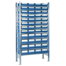 NORDWEST Handel AG Lager Grundregal Stahl H2000xB1000xT400mm blau 12 Stahlböden