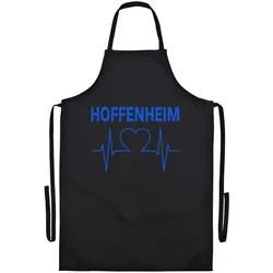 multifanshop Grillschürze - Hoffenheim - Herzschlag - Druck blau - Schürze