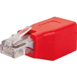 Schwaiger RJ45 Netzwerk Adapter CAT 6 1x RJ45-Buchse - 1x RJ45-Stecker Rot