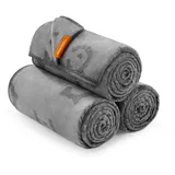 Feandrea Hundedecke, waschbar, 3er Set Haustier-Decke, XXL, 203 x 152 cm, für große und extra große Hunde, Flanell, Schutzdecke für Sofa, schiefergrau PPB016G01
