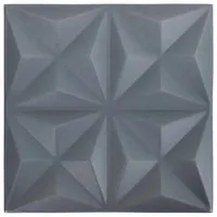 VidaXL 3D-Wandpaneele Origami Grau 12 St. 50 x 50
