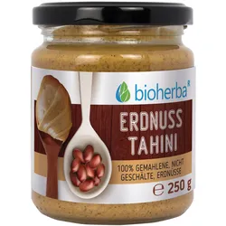Bioherba Erdnuss-Tahini 100% gemahlene nicht geschälte Kerne 250 g