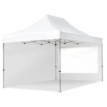 TOOLPORT Faltpavillon 3 x 4,5 m inkl. 2 Seitenteile Weiß