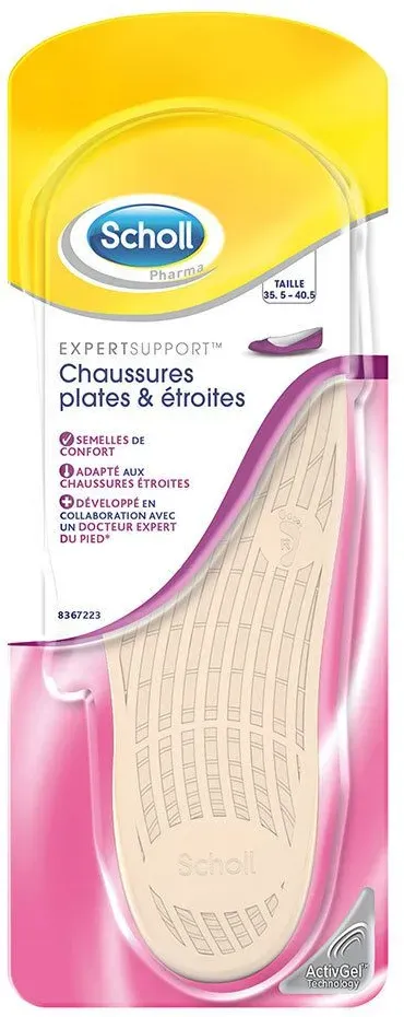 Scholl® Einlegesohlen ActivGelTM Flache & schmale Schuhe Größe 35,5 - 40,5