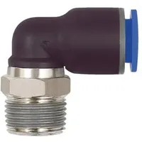 Riegler L-Steckverschraubung »Blaue Serie«, drehbar, R 3/8 außen, Ø10