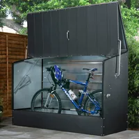 Tepro Fahrradbox anthrazit, BxTxH: 196x89x133 cm, für bis zu 3 Fahrräder