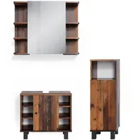 Vicco Badmöbel-Set Fynn Antikholz 3 Teile mit Midischrank