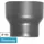 raik Ofenrohr Erweiterung 180mm - 200mm Stahlblech 20 cm x 20 cm x 14,5 cm grau