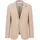 Bugatti Sakko BUGATTI, Herren, Gr. 56, beige (30, beige), 52% Viskose, 29% Polyester, 18% Baumwolle, 1% Elasthan, unifarben, normal, Manschette, Sakkos Sakko, mit Reverskragen und Stretch