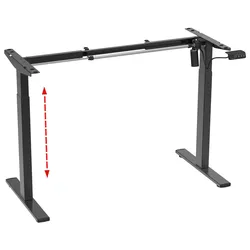Schreibtisch VCM "Höhenverstellbares Schreibtisch Tischgestell Lona" Gr. 92, silber, B:92cm H:71cm T:48cm, Tische