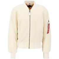 Alpha Industries Ma-1 Teddy Jacke Off White M
