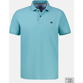 Lerros Klassisches Poloshirt für Herren in *Cool & Dry* Piquéqualität - Coastal Blue - M