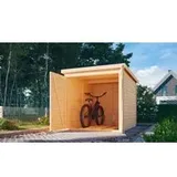Karibu Fahrradgarage Jimmy natur B/H/T: ca. 163x167x216 cm - Natur