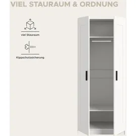 xonox.home Wäscheschrank Visby 80 x 195 x 56 cm Weiß