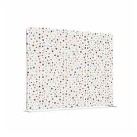 Showdown Displays Showdown Raumteiler Basic - 150-150 Doppel Punkte - Farbe Erde - Silberner Rahmen