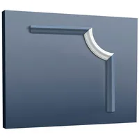 Orac DECOR P8030C LUXXUS Stuck Eckelement Wand Friesleiste Rahmen-Spiegel-Profil 19 cm x 1,7 cm x 8,6 cm Weiß